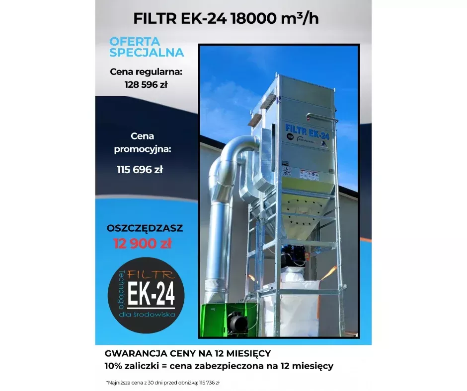 FILTR EK-24 / Odciąg Trocin 18 000 m³/h teraz 12900 zł taniej – zdjęcie 1