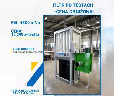 Filtr EK-24 4800 m³/h + WTK-4 | Automatyczne otrzepywanie | OKAZJA