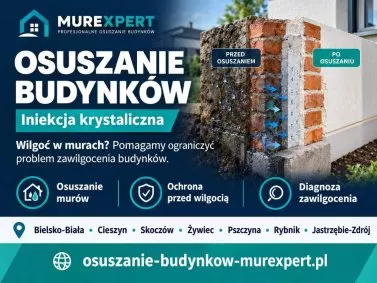 Osuszanie budynków Rybnik - iniekcja krystaliczna przeciw wilgoci