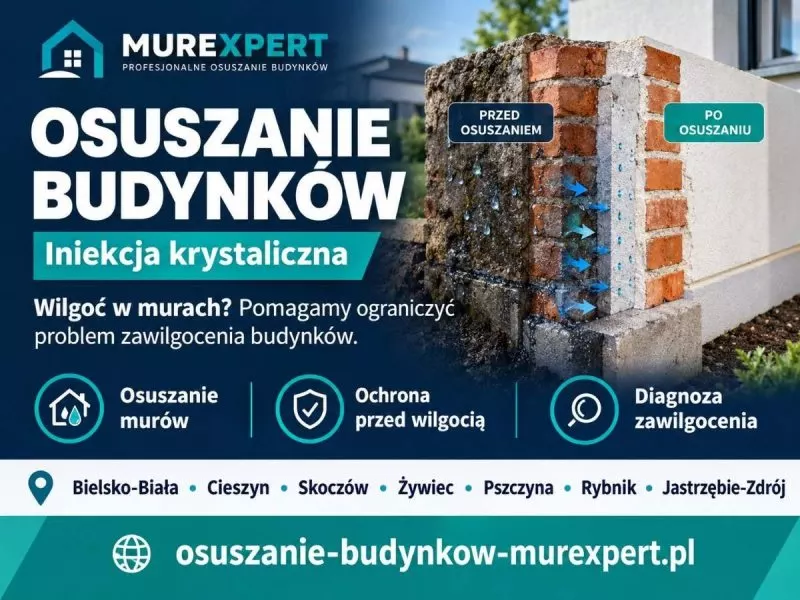 Osuszanie budynków Rybnik - iniekcja krystaliczna przeciw wilgoci – zdjęcie główne